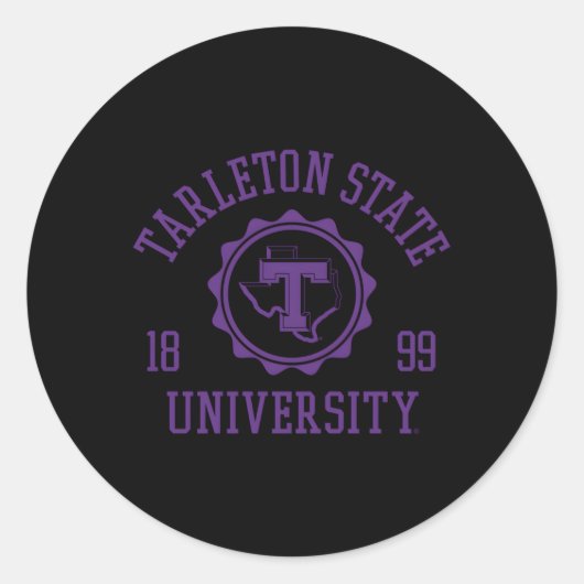 Tarleton State Texans stempel 1899 Ronde Sticker (Voorkant)