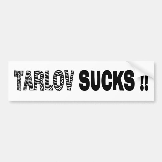 TARLOV SUCKS BUMPERSTICKER (Voorkant)