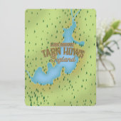 Tarn Hows, meer district, reiskaart. (Staand voorkant)