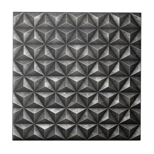 Tarnished Steel Industrial Geometric #18 ID1227 Tegeltje (Voorkant)