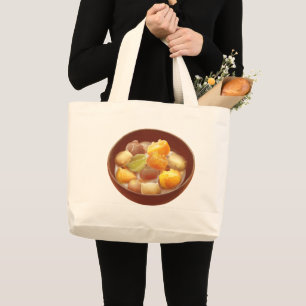 Taro Bal Dessert Illustratie Grote Tote Bag