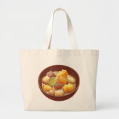 Taro Bal Dessert Illustratie Grote Tote Bag (Voorkant)