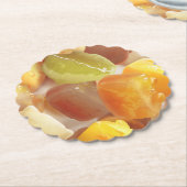 Taro Bal Dessert Illustratie Kartonnen Onderzetters (Gekanteld)