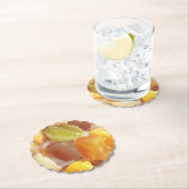 Taro Bal Dessert Illustratie Kartonnen Onderzetters (Insitu)