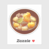 Taro Bal Dessert Illustratie Sticker (Vel)