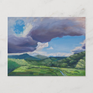 Taro Fields Hanalei Hawaii Oil Painting Briefkaart