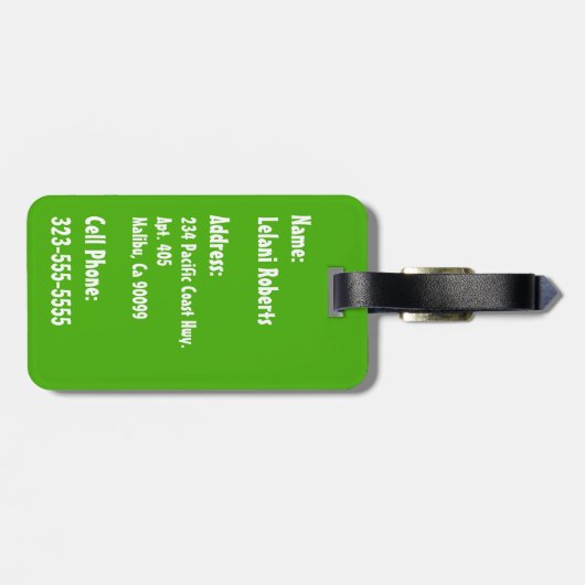 Taro Fields, Hanalei, Kauai, Hawaii Bagagelabel (Achterkant horizontaal)