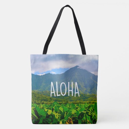 Taro Fields, Hanalei, Kauai, Hawaiian Beach Bag Tote Bag (Voorkant)