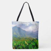 Taro Fields, Hanalei, Kauai, Hawaiian Beach Bag Tote Bag (Achterkant)