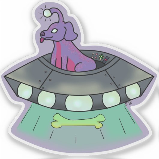Taro the Alien Dog Sticker (Voorkant)