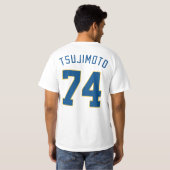 Taro Tsujimoto Player Name and Number Design T-shirt (Achterkant volledig)