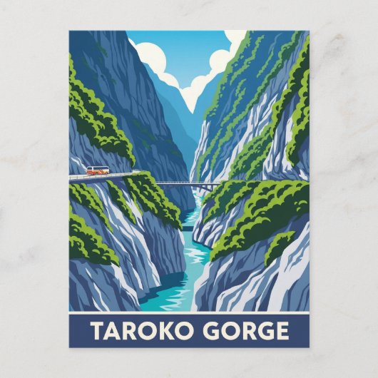  Taroko Gorge Reizen Briefkaart (Voorkant)