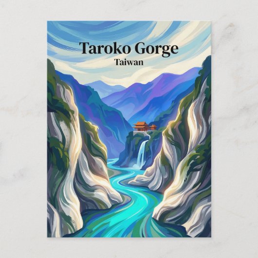 Taroko-kloof Taiwan Briefkaart (Voorkant)