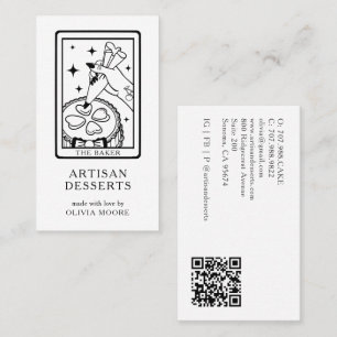 Tarot Ambachtelijke Bakker Dessert Catering QR Cod Visitekaartje