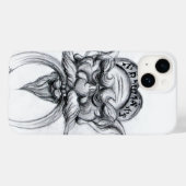 TAROT/ANTIEK FANTASY GROTESQUE MASK Black White Case-Mate iPhone Case (Achterkant (horizontaal))