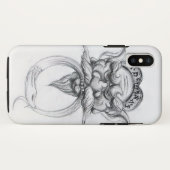 TAROT/ANTIEK FANTASY GROTESQUE MASK Black White Case-Mate iPhone Case (Achterkant (horizontaal))
