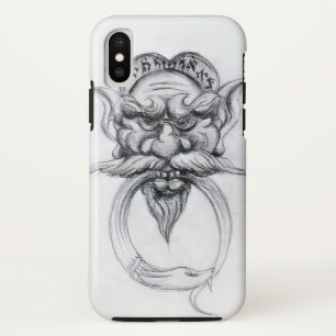 TAROT/ANTIEK FANTASY GROTESQUE MASK Black White iPhone XS Hoesje
