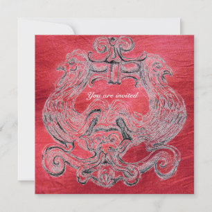 TAROT/ANTIEK FLORENTINE GROTESQUE Rood zwart Kaart