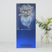 TAROT/ANTIEK GROTESQUE FANTASY Blue Gemstone Kaart (Staand voorkant)
