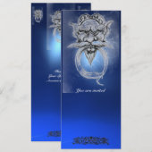 TAROT/ANTIEK GROTESQUE FANTASY Blue Gemstone Kaart (Voorkant / Achterkant)