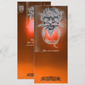 TAROT/ANTIEK GROTESQUE FANTASY Oranje Gemstone Kaart (Voorkant / Achterkant)