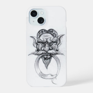 TAROT/ANTIEKE FANTASIE GROTESEK MASKER Zwart Wit iPhone 15 Case
