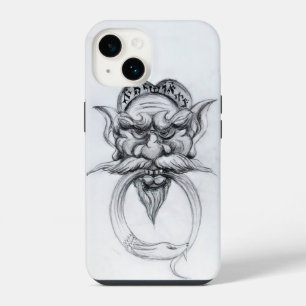 TAROT/ANTIEKE FANTASIE GROTESEK MASKER Zwart Wit iPhone 14 Hoesje
