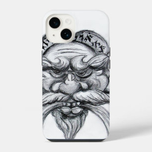 TAROT/ANTIEKE FANTASIE GROTESEK MASKER Zwart Wit iPhone 14 Hoesje