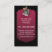 Tarot, astrologie, astroloog visitekaartje (Achterkant)