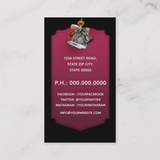 Tarot, astrologie, astroloog visitekaartje (Achterkant)