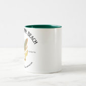 Tarot at the beach Halloween  Tweekleurige Koffiemok (Center)