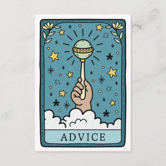 Tarot Baby shower Advies en Wens Activiteit Kaart (Voorkant)