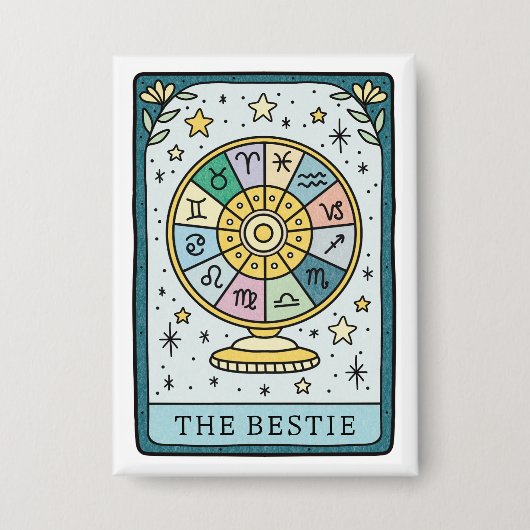 Tarot Baby shower Beste Vriend Button (Voorkant)