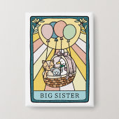 Tarot Baby shower Big Sister Button (Voorkant)