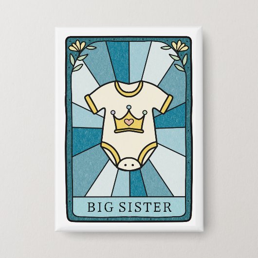 Tarot Baby shower Big Sister Button (Voorkant)