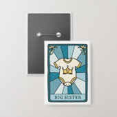 Tarot Baby shower Big Sister Button (Voorkant / Achterkant)