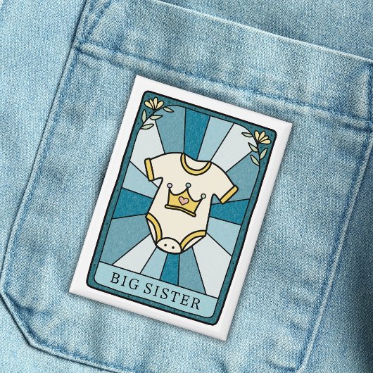 Tarot Baby shower Big Sister Button