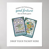 Tarot Baby Shower Diaper Raffle Table Sign Poster (Voorkant)