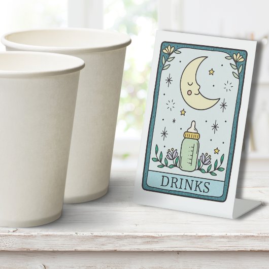 Tarot Baby Shower Drinks Table Reclamebord Met Voetstuk