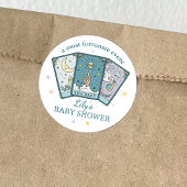 Tarot Baby Shower Envelop Sluitzegel Sticker