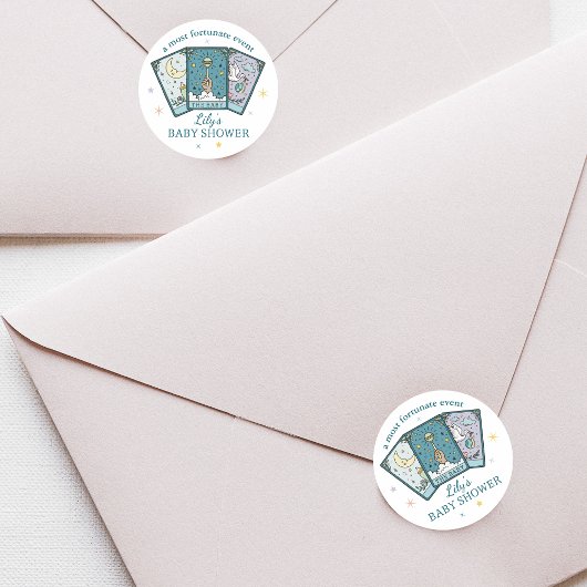 Tarot Baby shower Envelope Seal Sticker