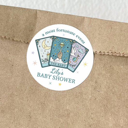 Tarot Baby shower Envelope Seal Sticker