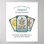 Tarot Baby Shower Frameable Blocks for Baby Sign Poster (Voorkant)