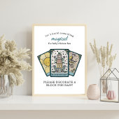 Tarot Baby Shower Frameable Blocks for Baby Sign Poster