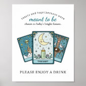 Tarot Baby shower Frameable Drinken Tafelteken Poster (Voorkant)