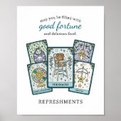 Tarot Baby Shower Frameable Food Table Sign Poster (Voorkant)
