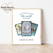 Tarot Baby Shower Frameable Gift Table Sign Poster