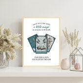 Tarot Baby shower Frameable Guest Book Sign Poster