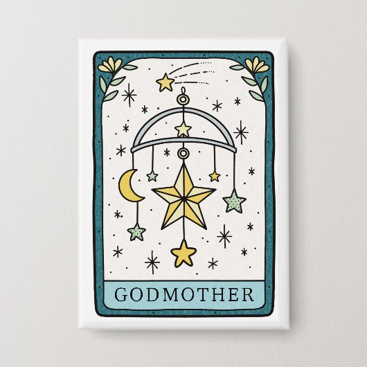 Tarot Baby shower Godfather Button (Voorkant)