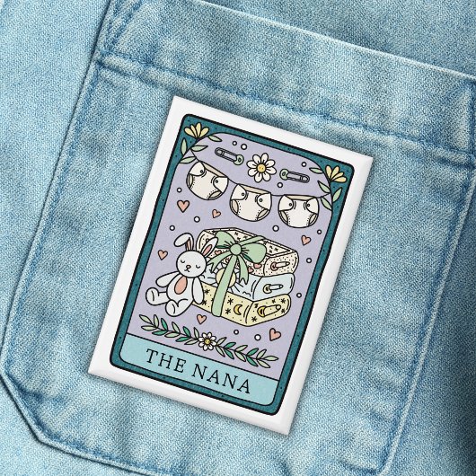 Tarot Baby shower Nana Grootmoeder Button
